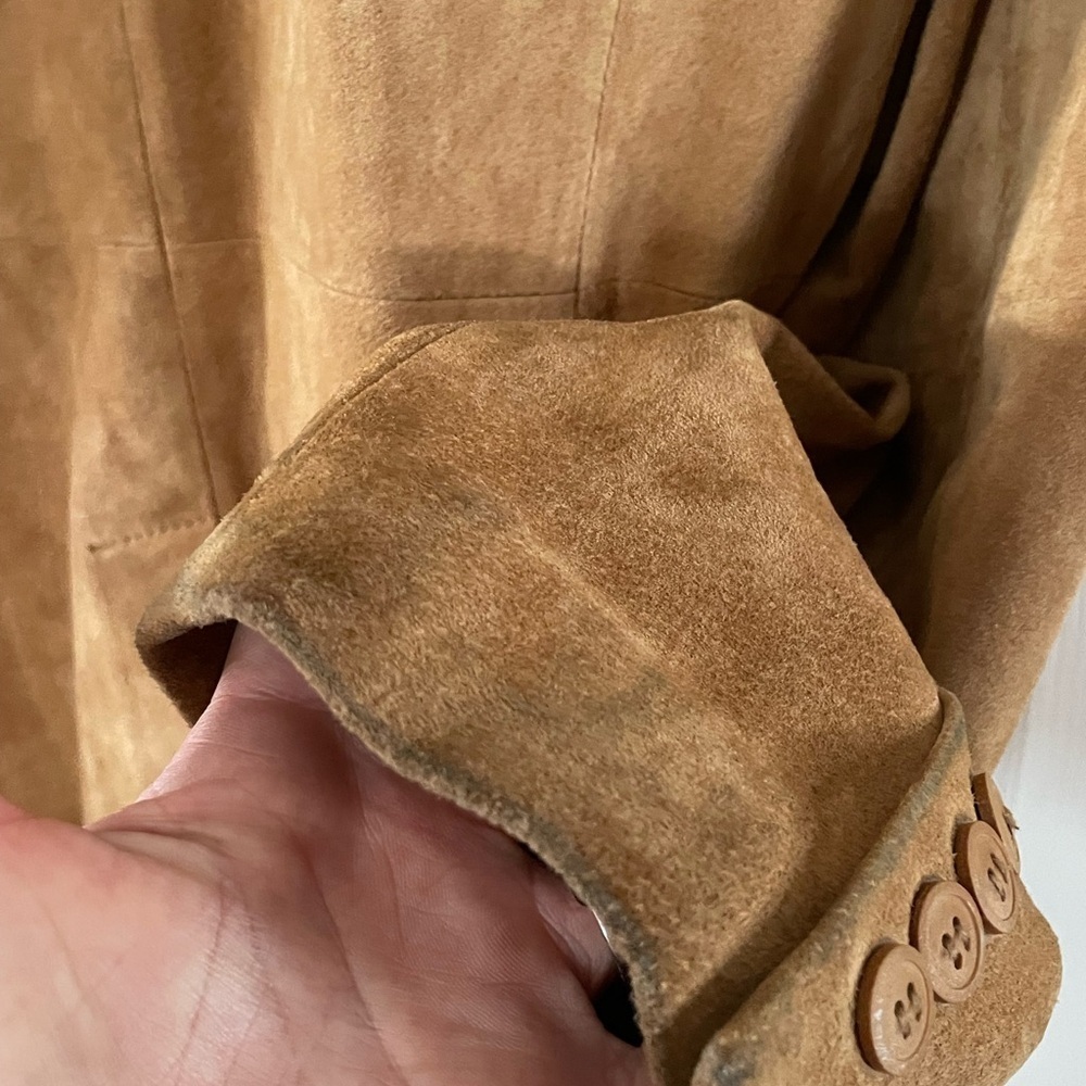 Liz & Co. Camel Suede Blazer Large - Picture 5 of 6